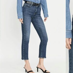 FRAME Jeans Le High Straight Cropped in Bestia